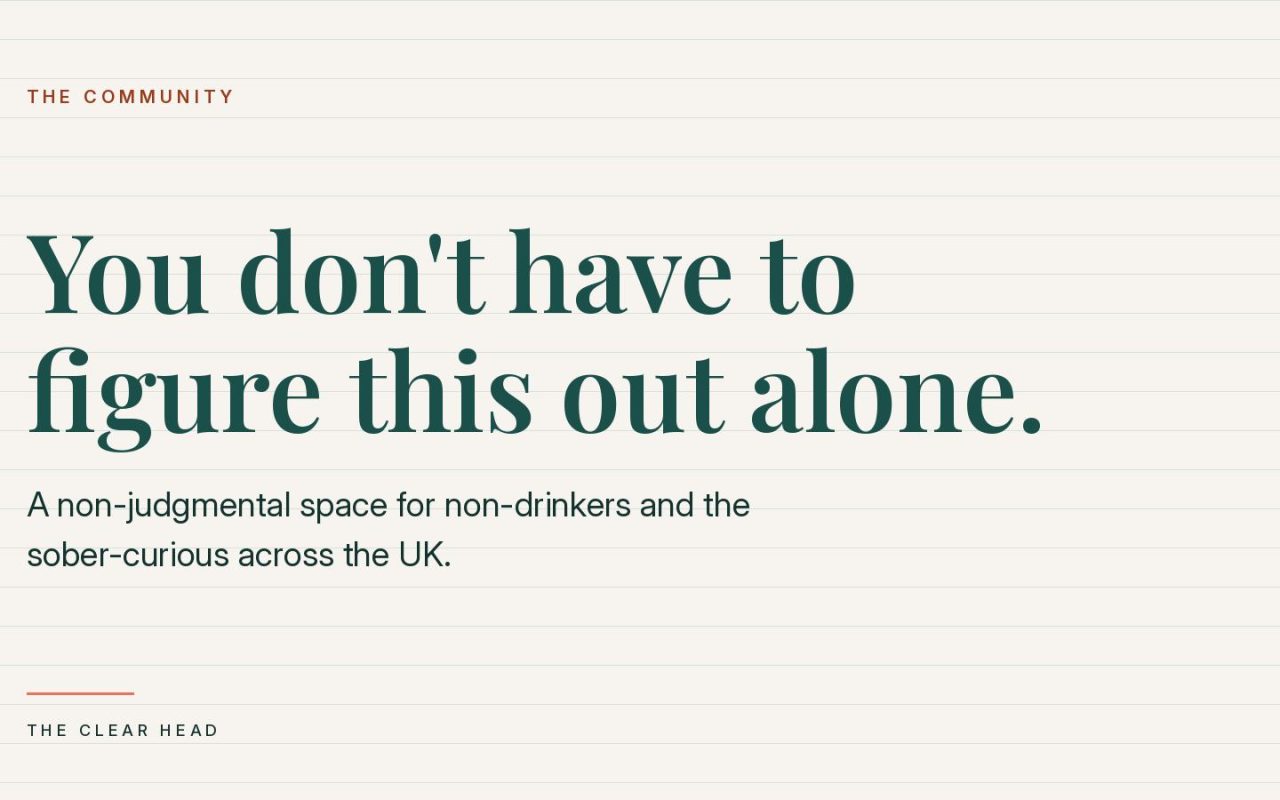 The Clear Head community — a non-judgmental space for the sober-curious