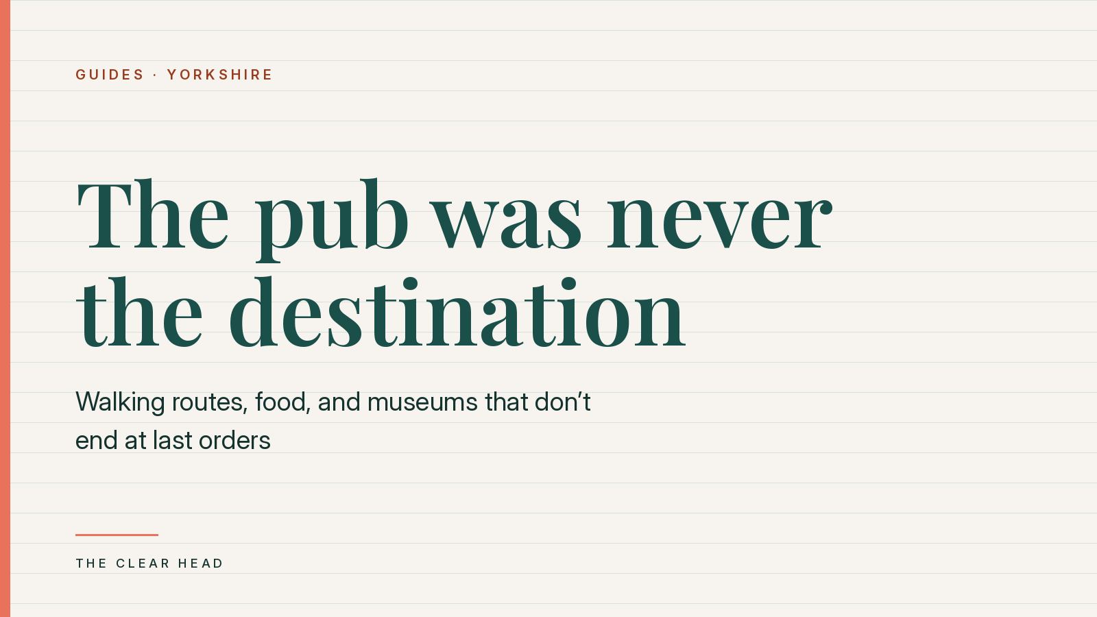 Days Out in Yorkshire for People Who Don’t Drink