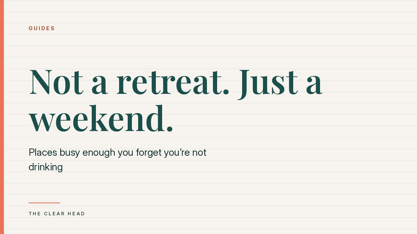 Sober Weekend Breaks in the UK That Don’t Feel Like a Wellness Retreat